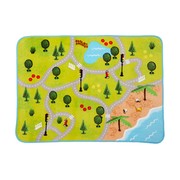 City Town Map Plush Throw
