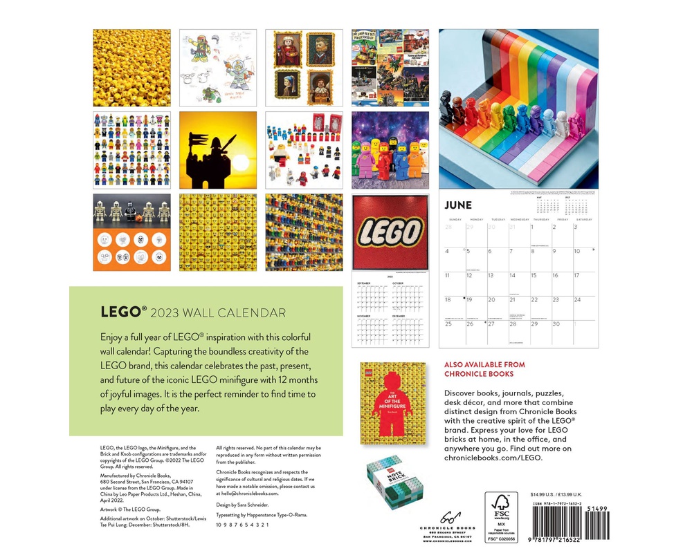 LEGO Set 50076201 2023 Wall Calendar (2022 Gear > Stationery and