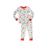 Red/White T-Shirt and Pants 2-Piece Set