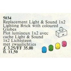 1x2 Lighting Brick and 4 Colour Globes