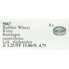 Rubber Wheel Rims, Grey (set 5067-1)