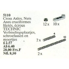Cross Axles, Nuts (set 5110-2)