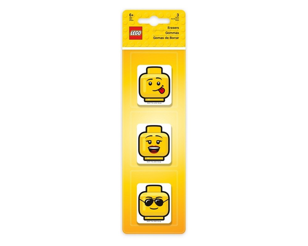 LEGO Set 511421 Iconic Heads Erasers (2020 Gear > Stationery and