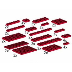 Plates, Red (set 5147-1)