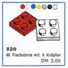 2 x 2 Plates (cardboard box version) (set 520-1)