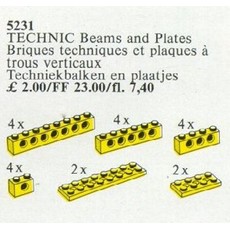 TECHNIC Beams and Plates [Yellow] (set 5231-1)