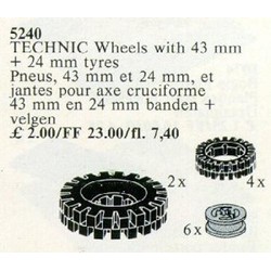 TECHNIC Wheels with 43 mm + 24 mm tyres