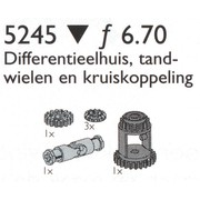Differential Gears / Universal Joint, Differential Housing and Wheels