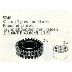 X-Large Tires / 81 mm Tyres and Hubs (set 5246-1)