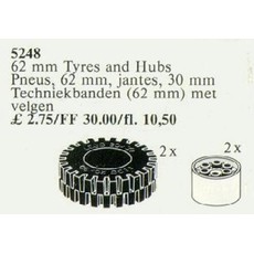 62 mm Tires and Hubs / 62 mm Tyres and Hubs (set 5248-1)