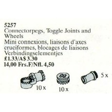 Connector Pegs, Toggle Joints, and Wheels (set 5257-1)