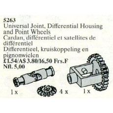Universal Joint, Differential Housing, and Point Wheels (set 5263-1)
