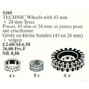 Large Tires and Wheels / TECHNIC Wheels with 43 mm + 24 mm Tyres