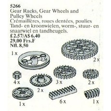 Gear Wheel Assortment / Gear Racks, Gear Wheels and Pulley Wheels (set 5266-1)
