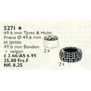 White Hubs & Tires / 49.6 mm Tyres & Hubs
