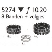 8 Tires / Tyres (4x24, 4x 30 mm) w/hubs