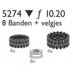 8 Tires / Tyres (4x24, 4x 30 mm) w/hubs