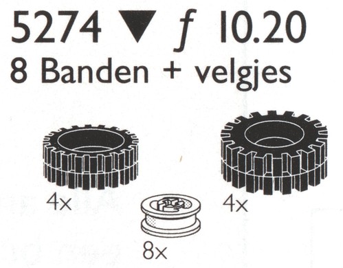 8 Tires / Tyres (4x24, 4x 30 mm) w/hubs