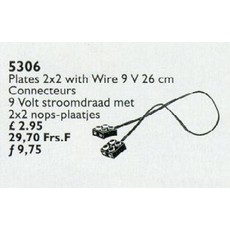 Plates 2x2 with Wire 9 V 26 cm (set 5306-1)