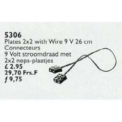 Plates 2x2 with Wire 9 V 26 cm