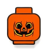 Pumpkin Head Snap Button