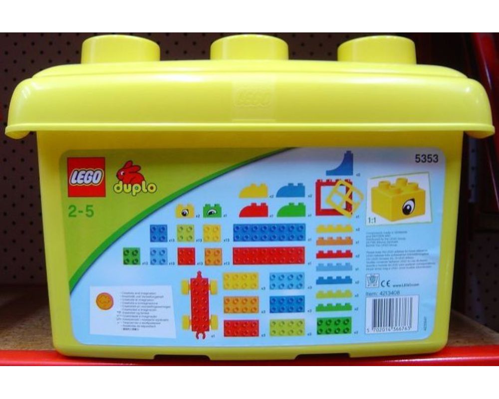 LEGO DUPLO Large Storage Box Tub Bucket - Ship - Bricks - Animals