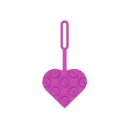 3x3 Heart Pink Bag Tag