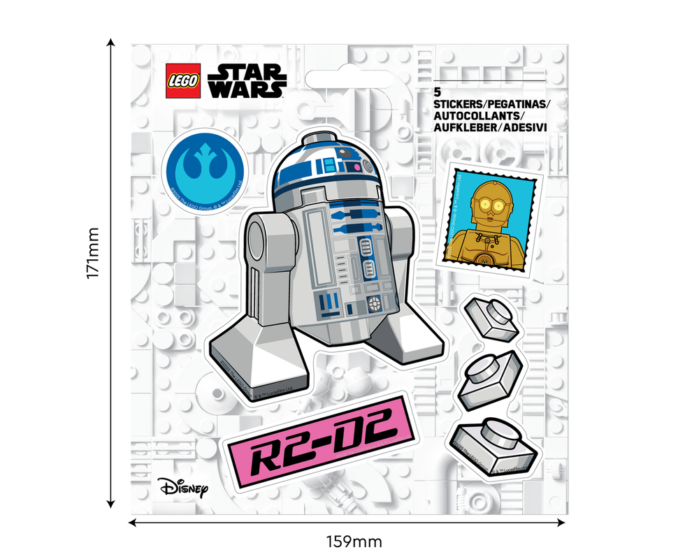 LEGO Set 53762-1 Star Wars R2-D2 Stickers (2026 Gear > Stationery and ...
