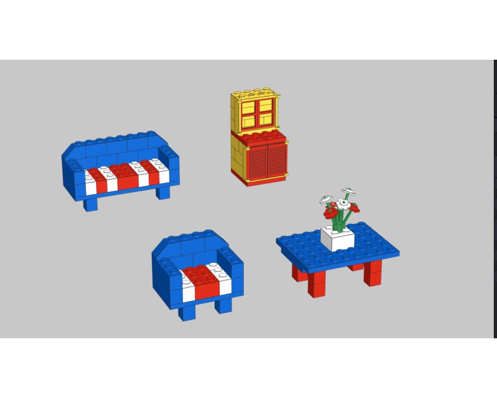 LEGO Set 545-1-b3 Furniture (1990 Universal Building Set > Basic ...