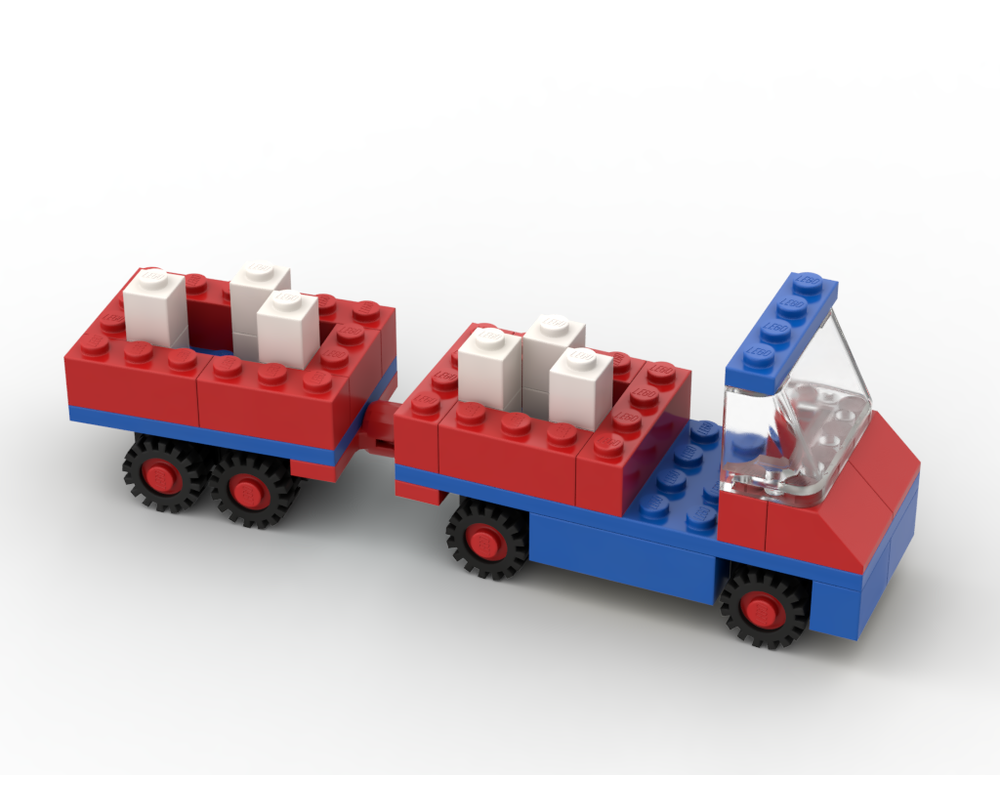 LEGO Set 557-1-c3-s1 Truck with Trailer (1987 Universal Building Set ...
