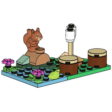 Squirrel and the Campfire (set 562411-1)