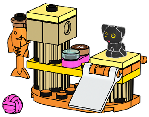 Cat Tree with Kitten