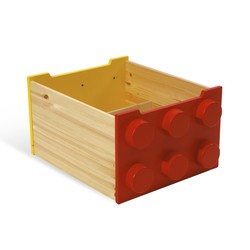 Rolling Storage Box (Red and Yellow)