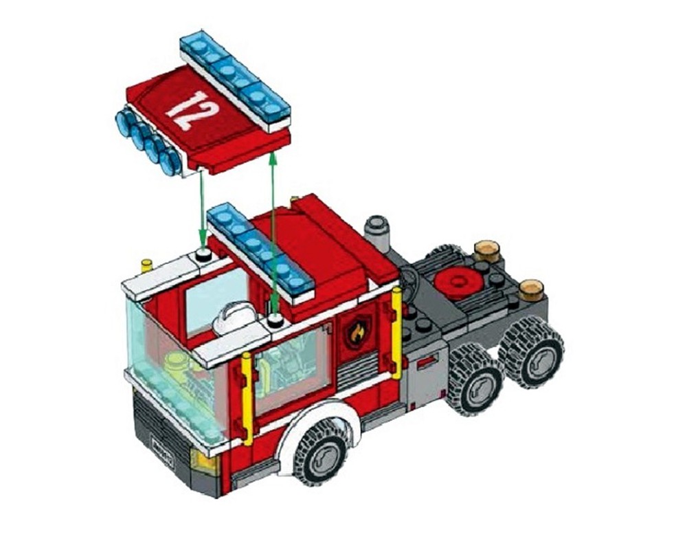 Lego Set 60112 1 S1 Fire Engine Truck 2016 City Fire Rebrickable Build With Lego 5321