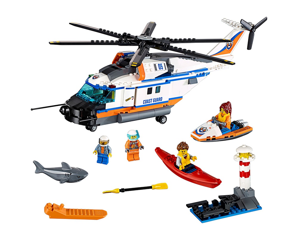 LEGO Set 60166-1 Heavy-Duty Rescue Helicopter (2017 > Coast Guard) | Rebrickable - Build with LEGO