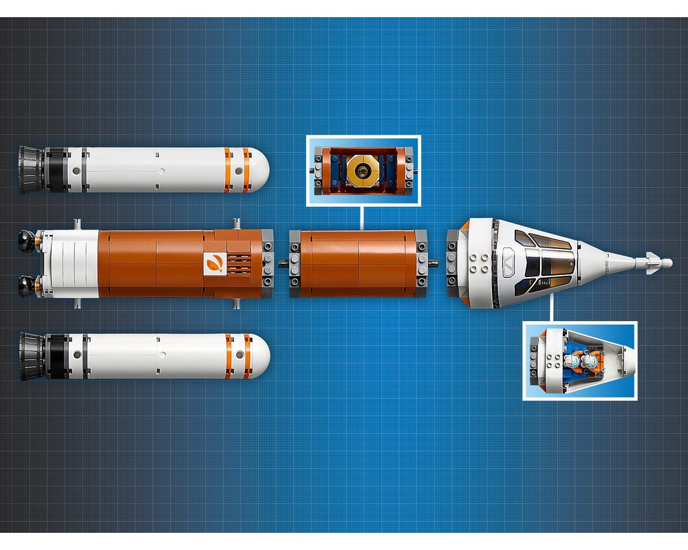 Set 60228-1 Deep Space Rocket and Launch Control (2019 City > Mars Rebrickable - Build with LEGO