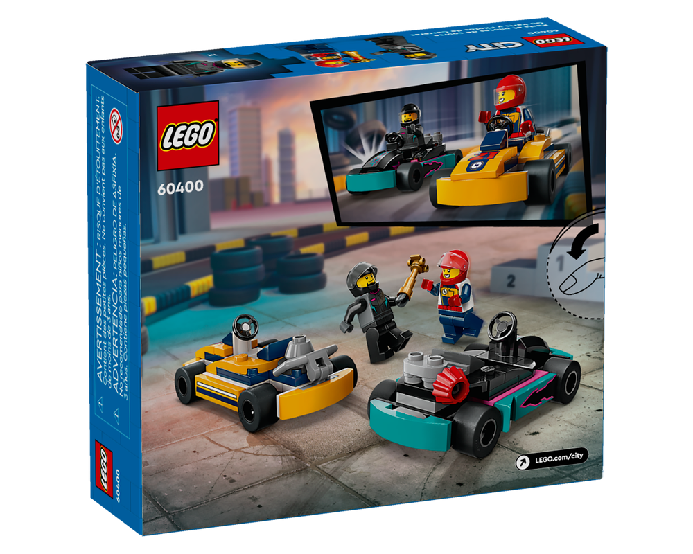 LEGO Set 60400-1 Go-Karts and Race Drivers (2024 City) | Rebrickable ...