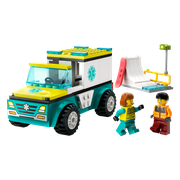 Emergency Ambulance and Snowboarder