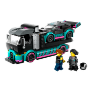 Race Car and Car Carrier Truck