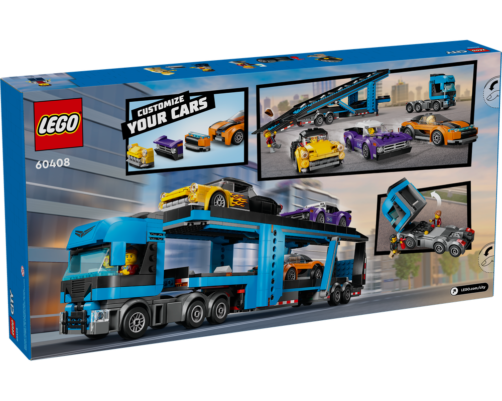 LEGO Set 60408-1 Car Transporter (2024 City) | Rebrickable - Build with ...