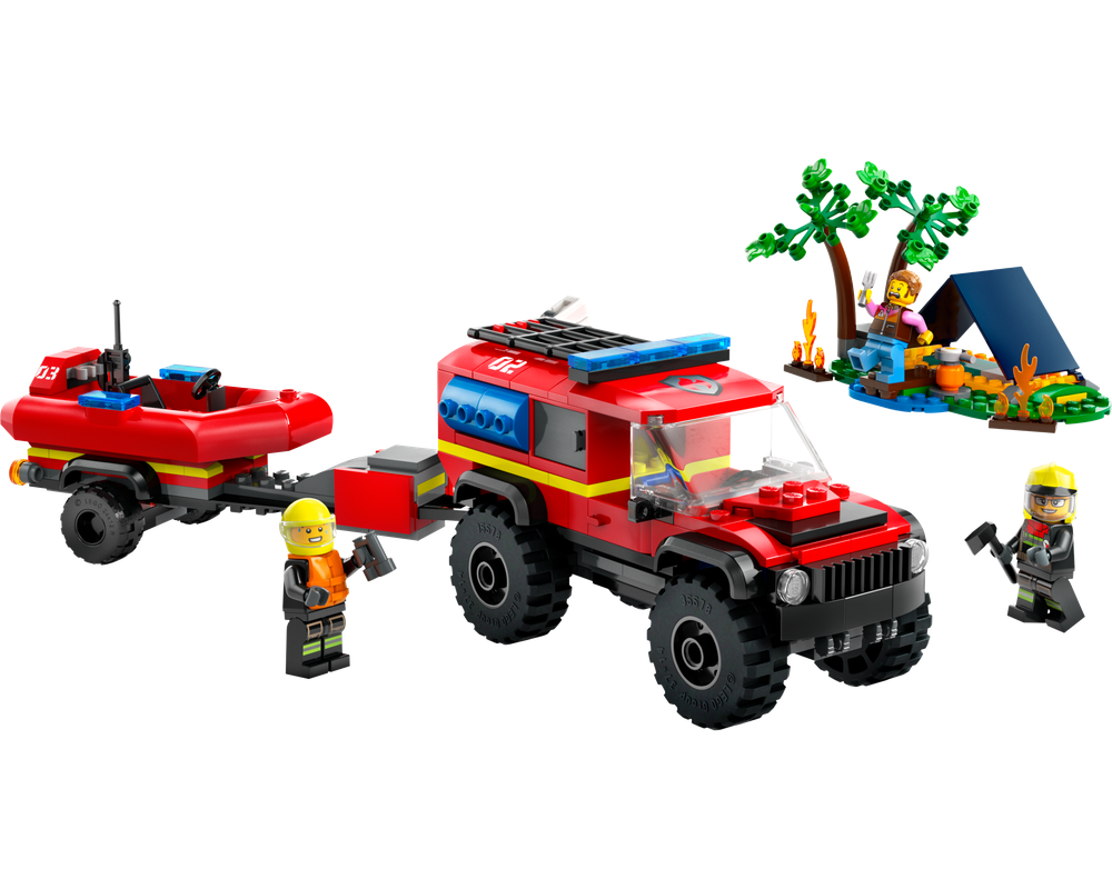 4x4 Fire Engine with Rescue Boat