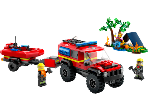 4x4 Fire Engine with Rescue Boat