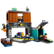 Police Speedboat and Crooks' Hideout