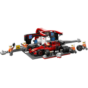 F1 Pit Stop & Pit Crew with Ferrari Car