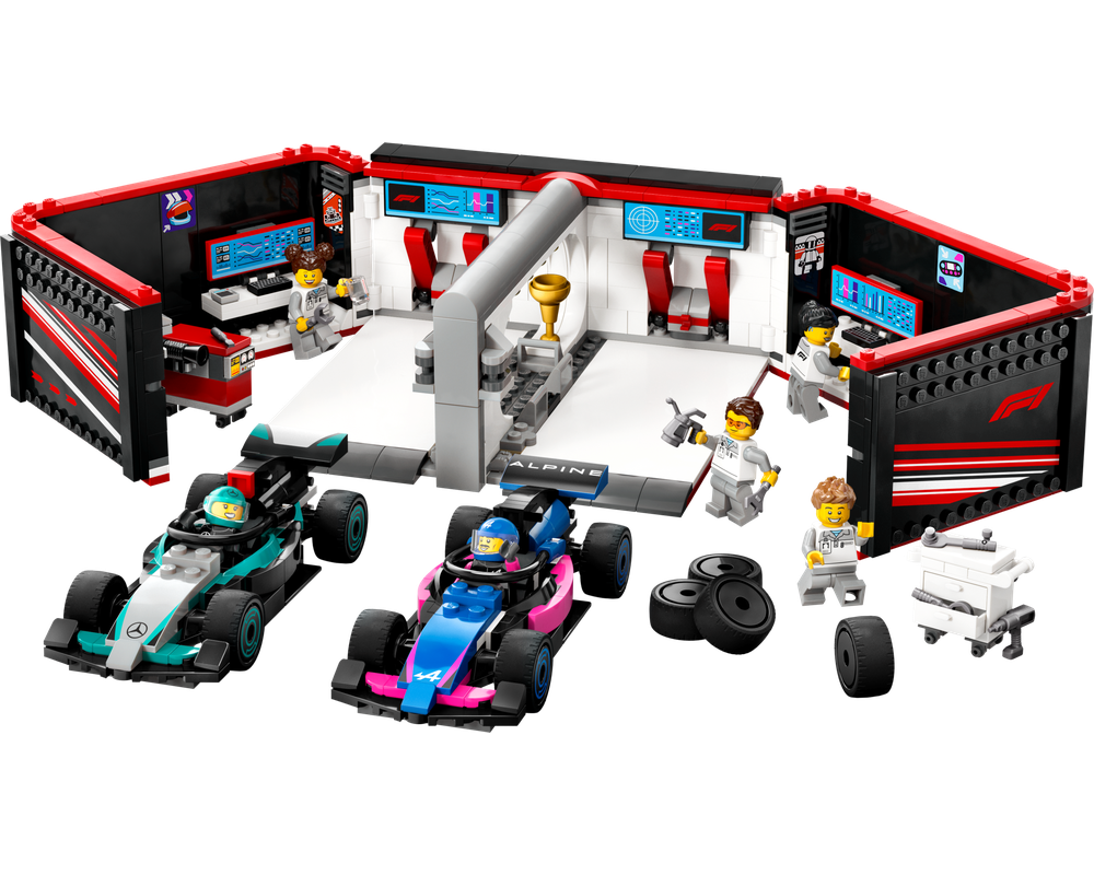 LEGO Set 60444-1 F1 Garage & Mercedes-AMG & Alpine Cars (2025 City