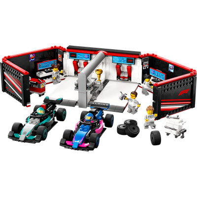 LEGO F1 Garage & Mercedes-AMG & Alpine Cars set 60444