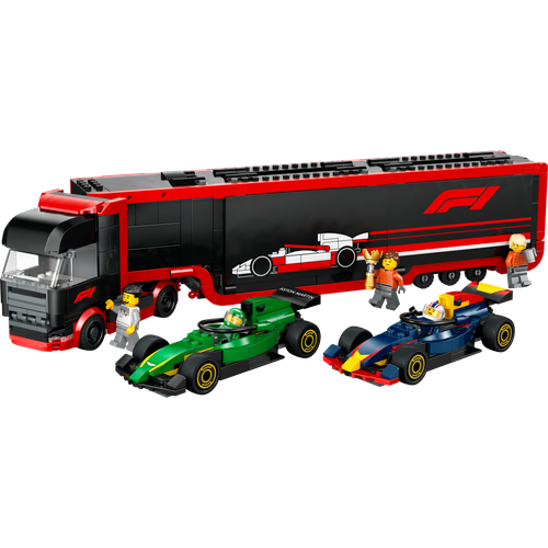 F1 Truck with RB20 & AMR24 F1 Cars