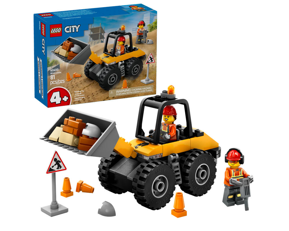 LEGO Set 60450-1 Yellow Construction Wheel Loader (2025 City