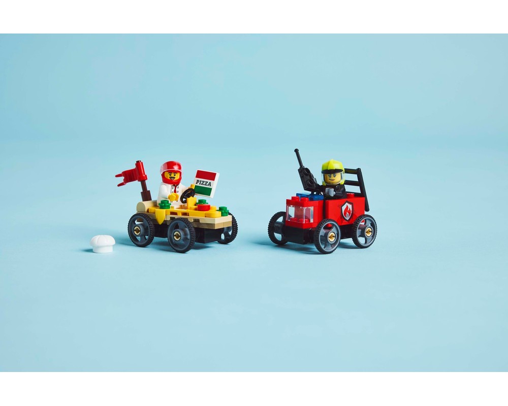 LEGO Set 60458-1 Pizza vs. Fire Truck Race Car Pack (2025 City ...