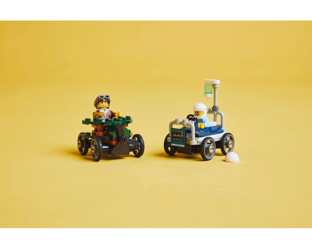 LEGO Set 60459-1 Airplane vs. Hospital Bed Race Car Pack (2025 City ...